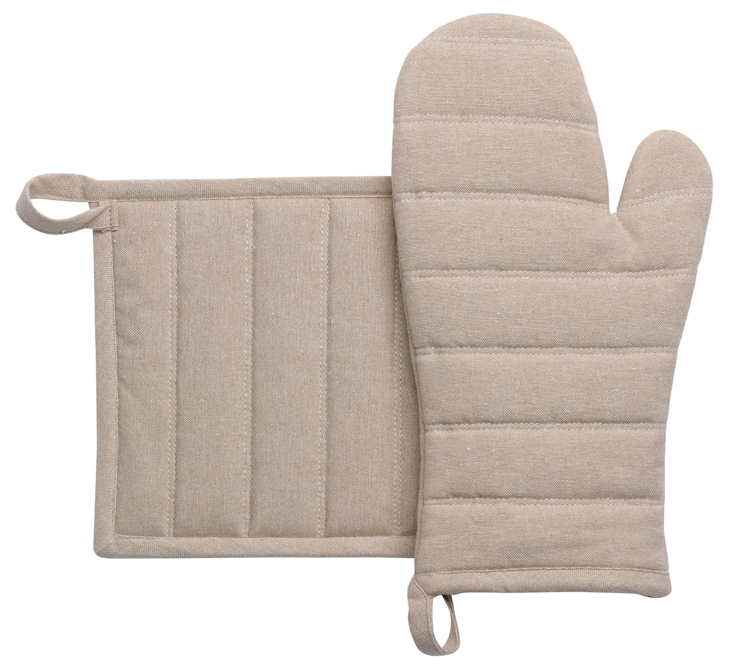 Recycelter Kuechenhandschuh und Topflappen Jona Naturel 15 X 30