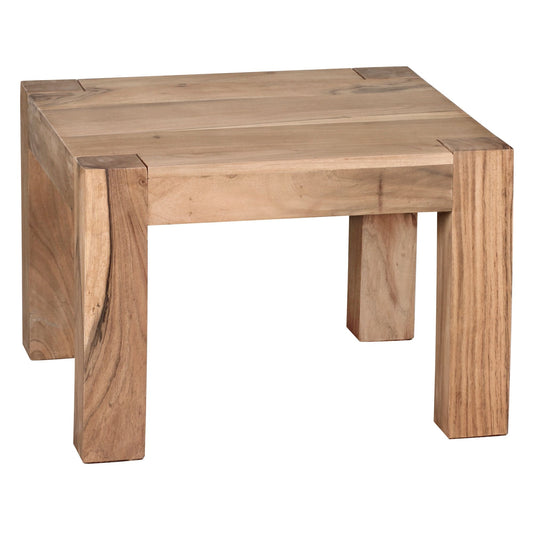 Couchtisch Massiv Holz Akazie 60 cm breit Wohnzimmer Tisch Design braun Landhaus Stil Beistelltisch natur
