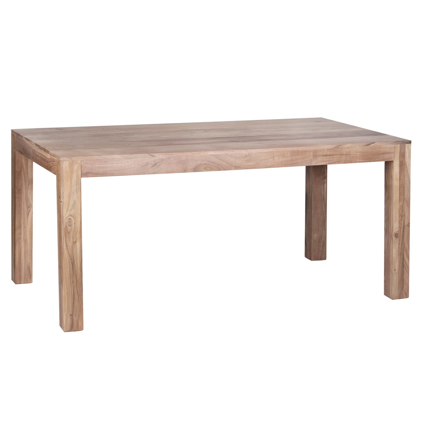 Esszimmertisch MUMBAI 160 mal 80 mal 76 cm Akazie Massivholz Esstisch Zeitlos Kuechentisch Rechteckig Holztisch Esszimmer Schlicht Grosser Speisetisch Holz