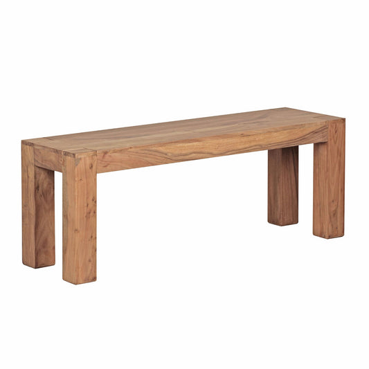 Esszimmer Sitzbank MUMBAI Massiv Holz Akazie 120 mal 45 mal 35 cm Holz Bank Natur Produkt Kuechenbank im Landhaus Stil