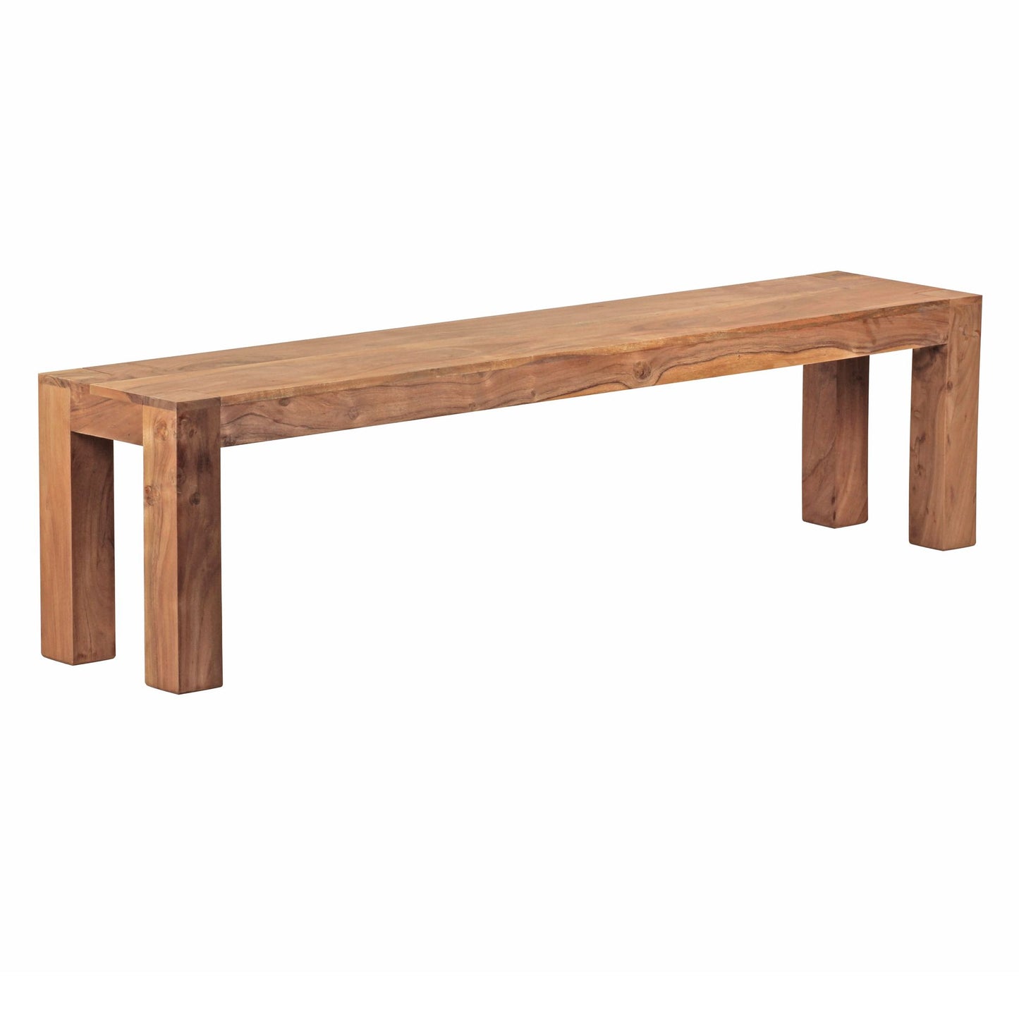 Esszimmer Sitzbank MUMBAI Massiv Holz Akazie 180 mal 45 mal 35 cm Holz Bank Natur Produkt Kuechenbank im Landhaus Stil