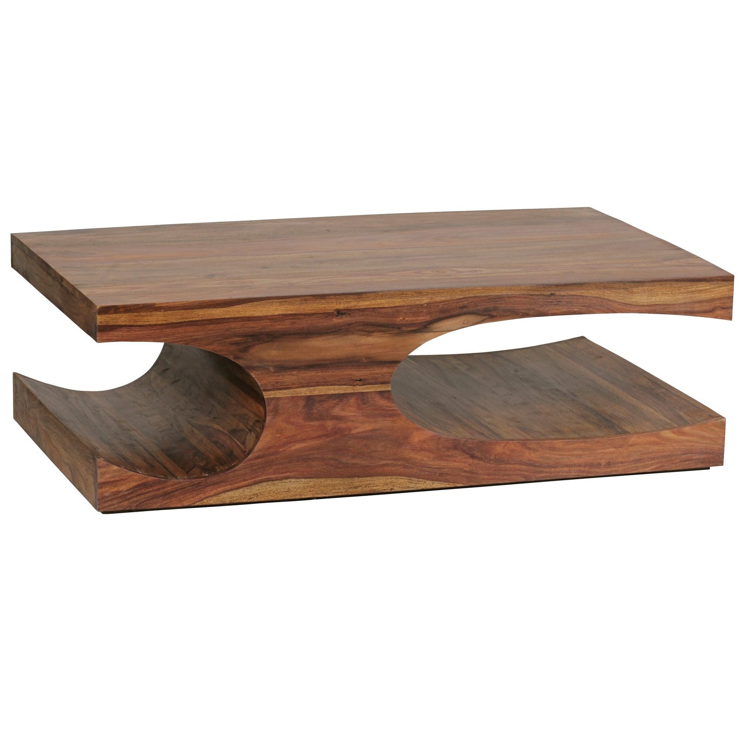 Couchtisch BOHA Massiv Holz Sheesham 118 cm breit Wohnzimmer Tisch Design dunkel braun Landhaus Stil Beistelltisch