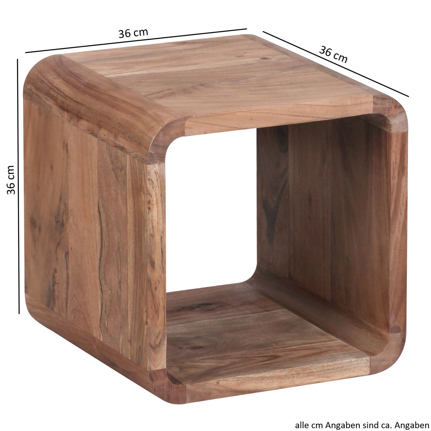 2er Set Satztisch BOHA Massivholz Design Couchtisch Akazie 2 Tische Wuerfelregal Set Braun Wohnzimmertisch Massiv Beistelltische Holz Landhaus Stil Holztisch Wohnzimmer |