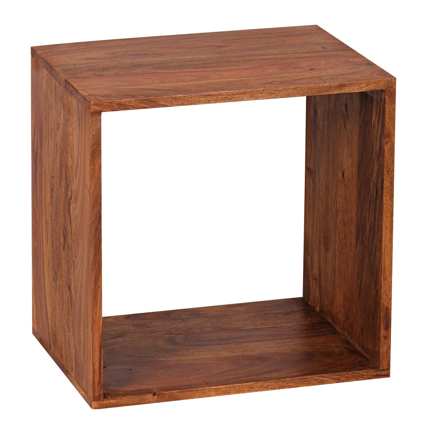 Standregal Massivholz MUMBAI Sheesham 43 5 cm Cube Regal Design Holzregal Naturprodukt Beistelltisch Landhaus Stil