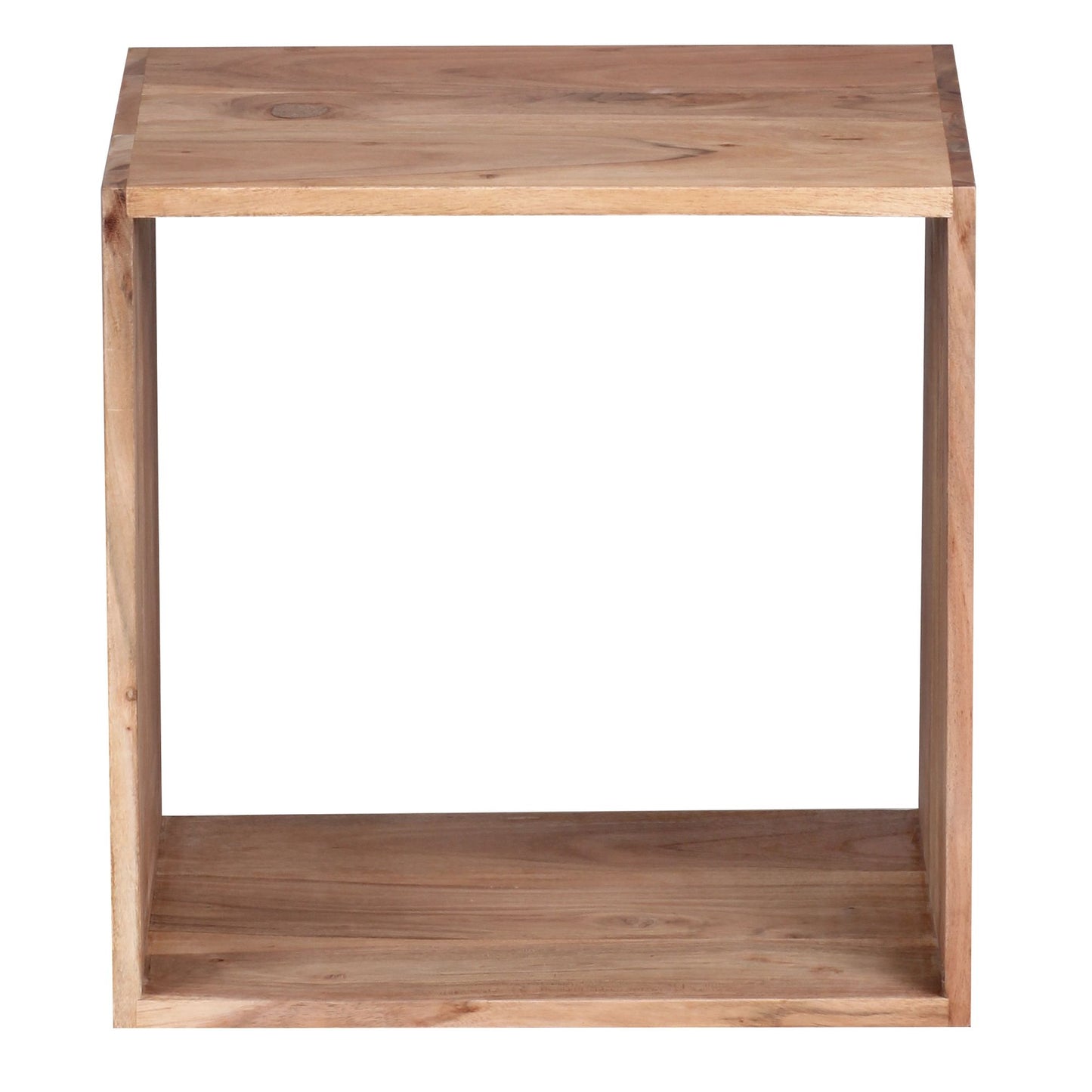 Standregal MUMBAI Massivholz Akazie 43 5 cm Cube Regal Design Holzregal Naturprodukt Beistelltisch Landhaus Stil