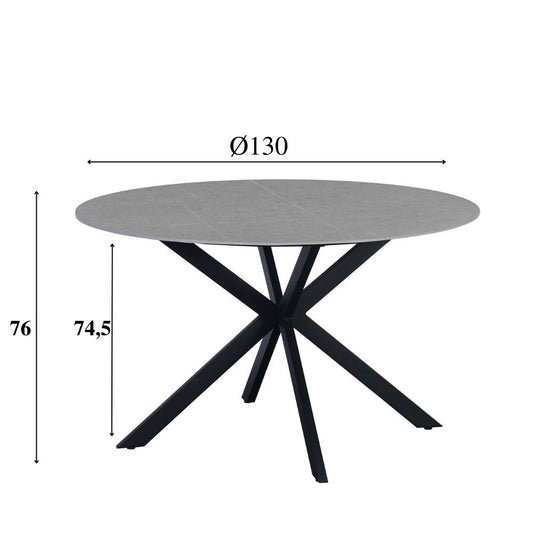 Eettafel Guus 130 grijs