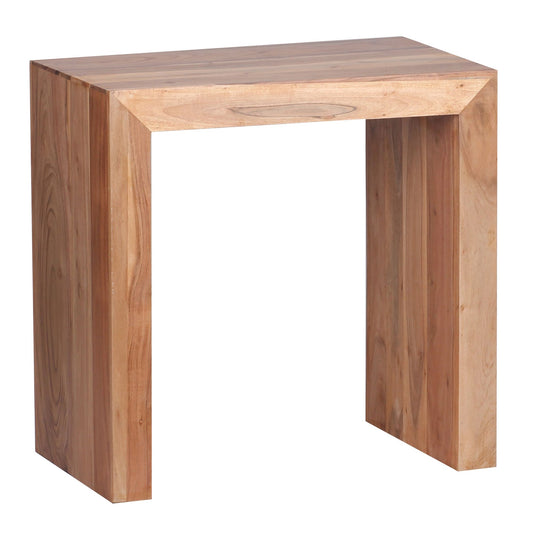 Beistelltisch MUMBAI Massiv Holz Akazie 60 mal 35 cm Wohnzimmer Tisch Design dunkel braun Landhaus Stil Couchtisch