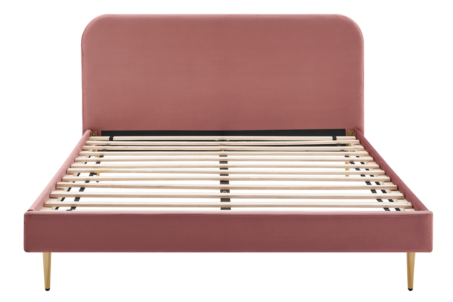 Polsterbett mit Samtbezug Rose 140x200 cm