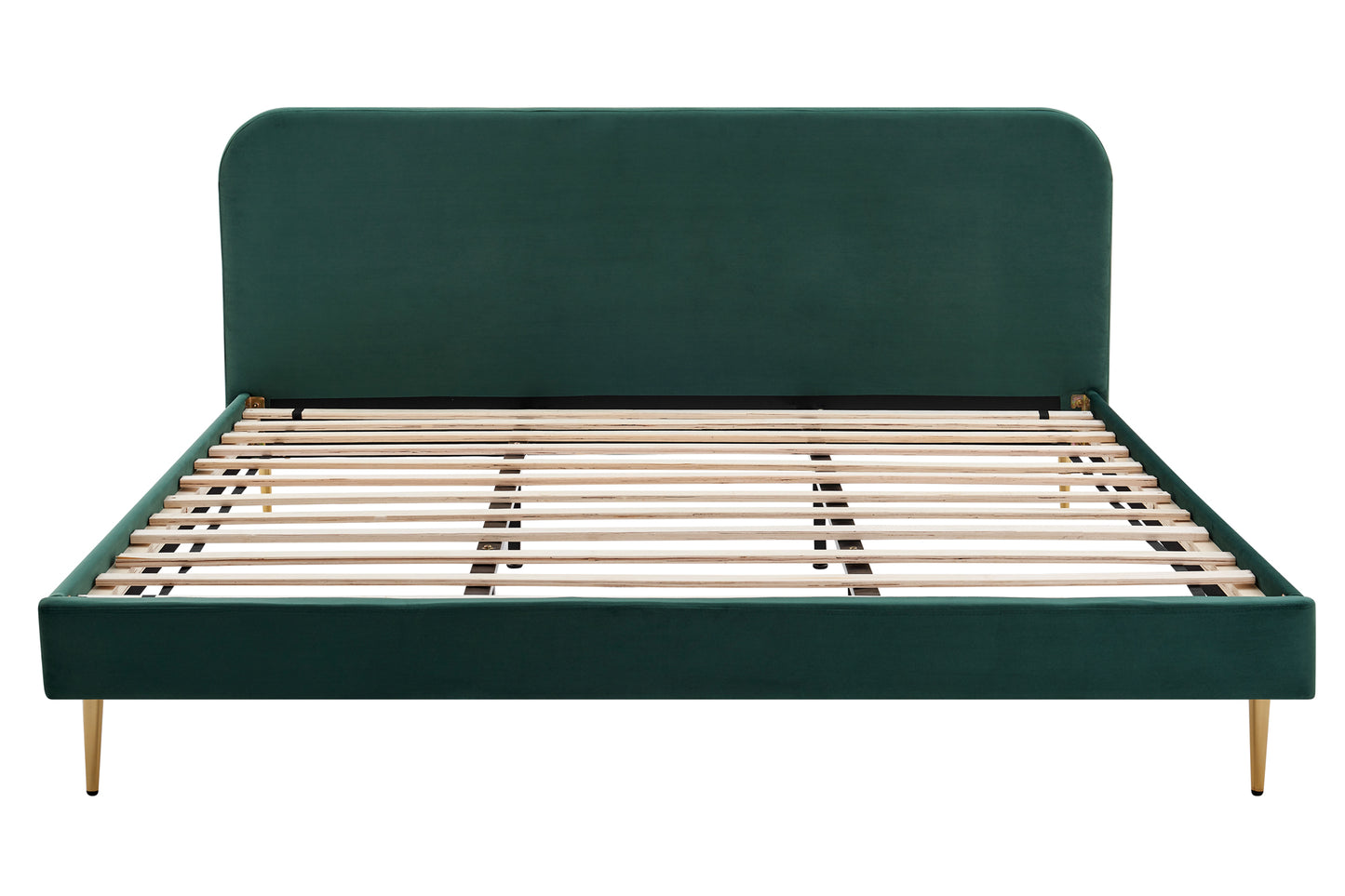 Polsterbett mit Samtbezug Grün 180x200 cm