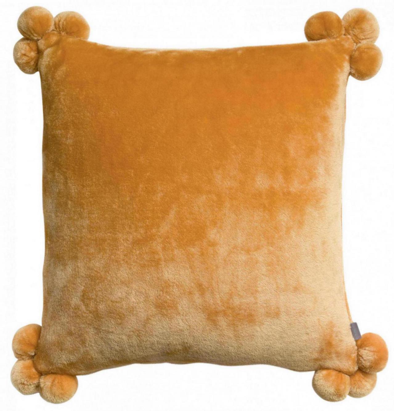 Kissen Tender Pompons Ocre 45 X 45