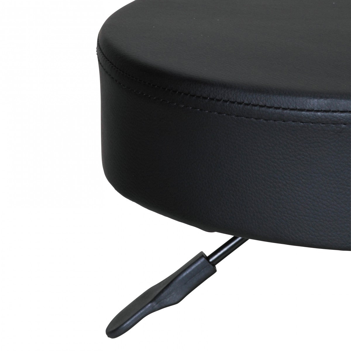 Hocker Design Arbeitshocker Kunstleder Schwarz Sitzhocker mit Rollen Rollhocker gepolstert ohne Lehne