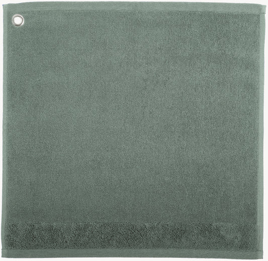 Handtuch mit oese Curl Vert de gris 50 X 50