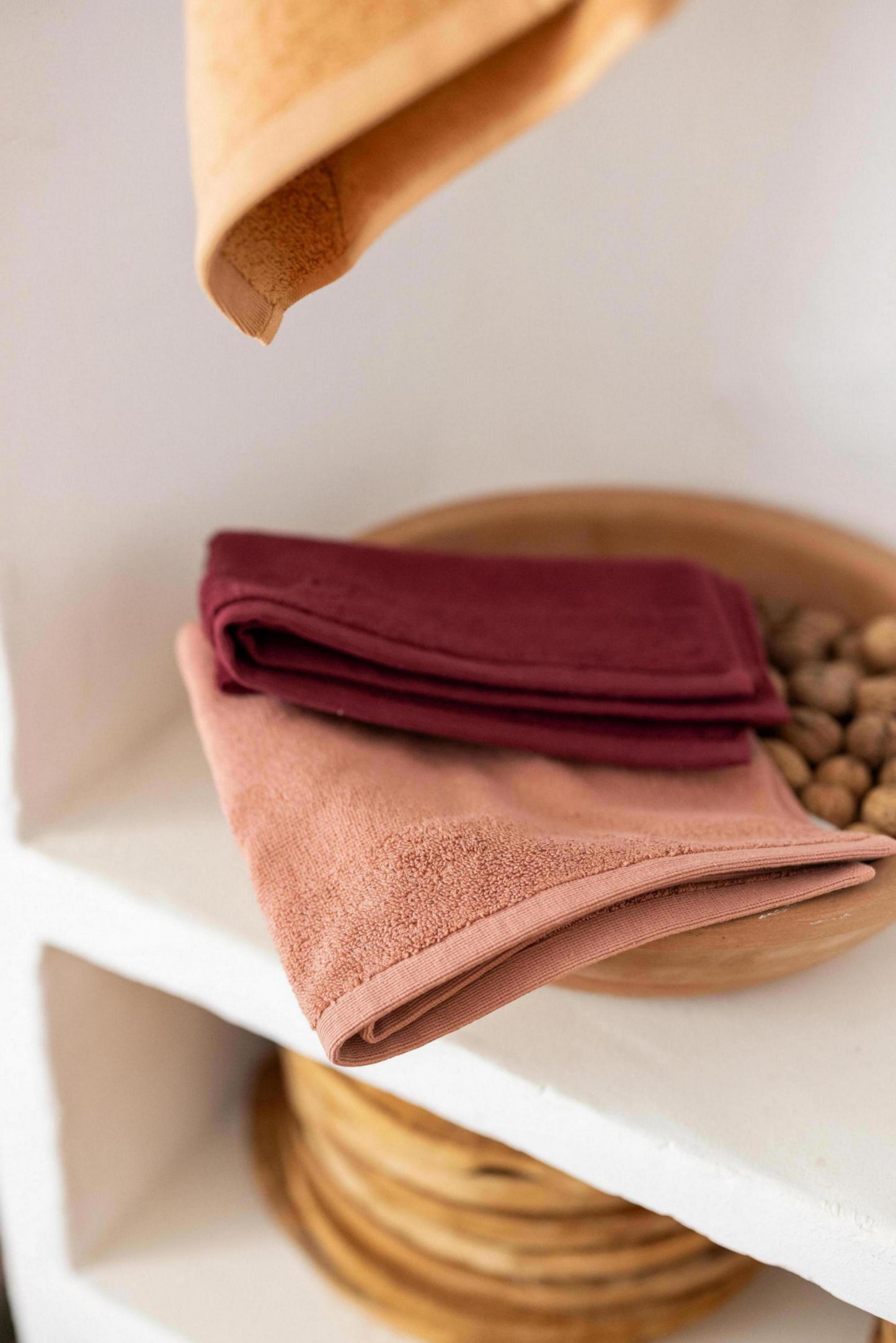 Handtuch mit oese Curl Lie de vin 50 X 50