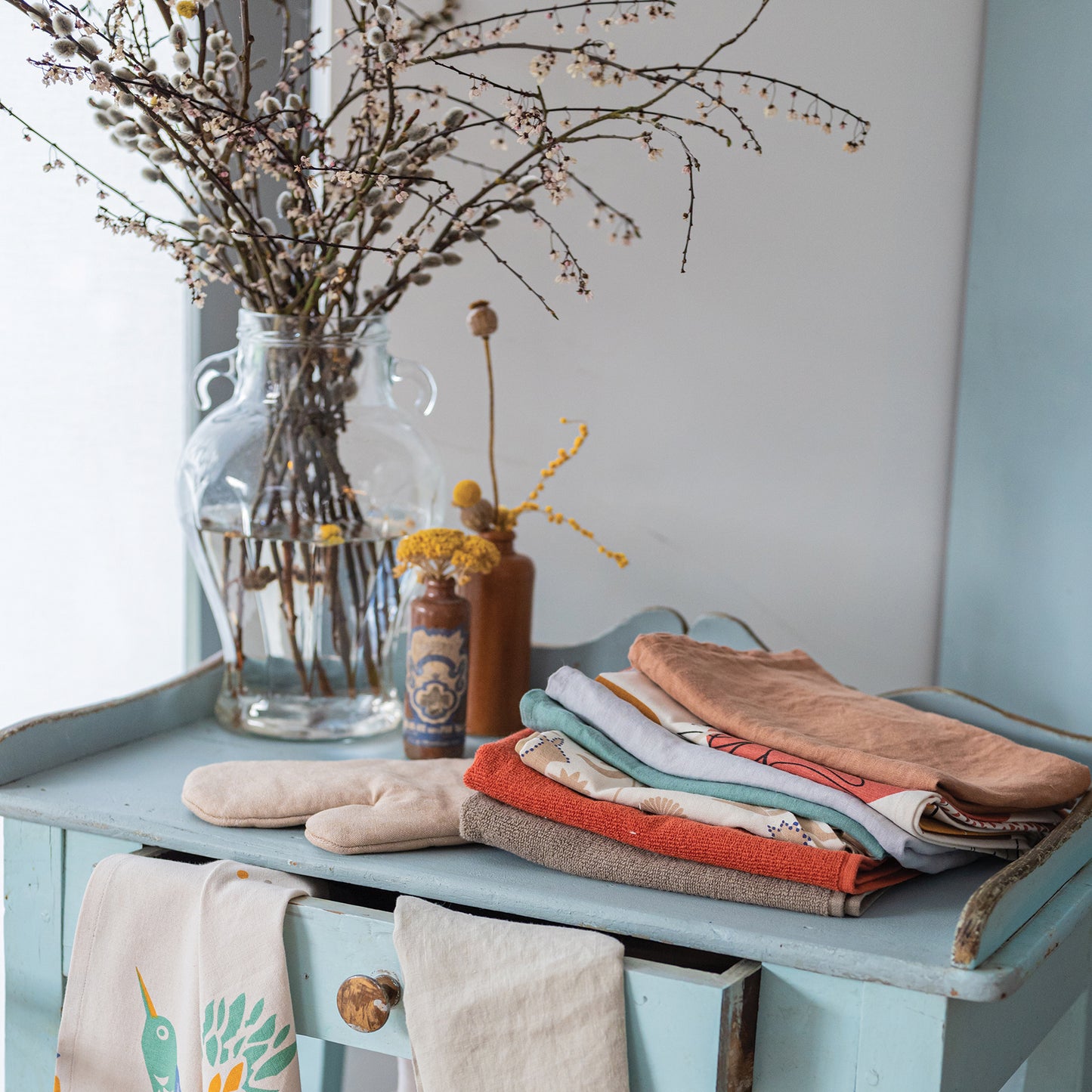Handtuch mit oese Curl Terracotta 50 X 50