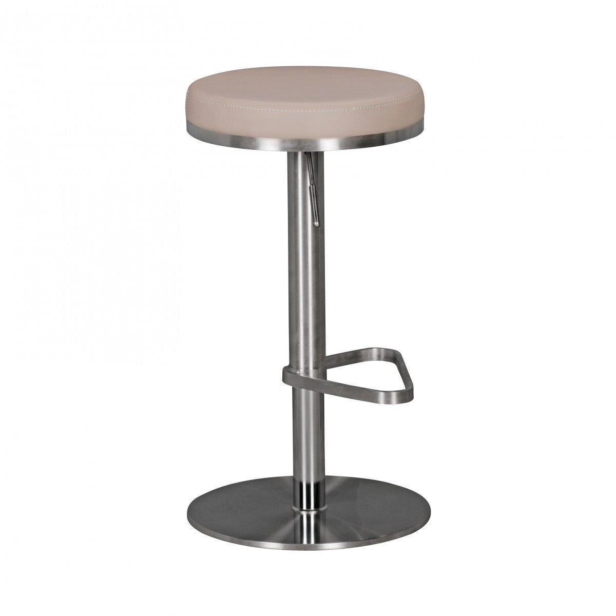 Barhocker WL1.942 Taube Edelstahl hoehenverstellbare Sitzhoehe 57   82 cm Barstuhl Modern 360° Drehbar Tresenhocker mit Standfuss Design Bistrohocker Hoch Tresenstuhl Sitz Gepolstert