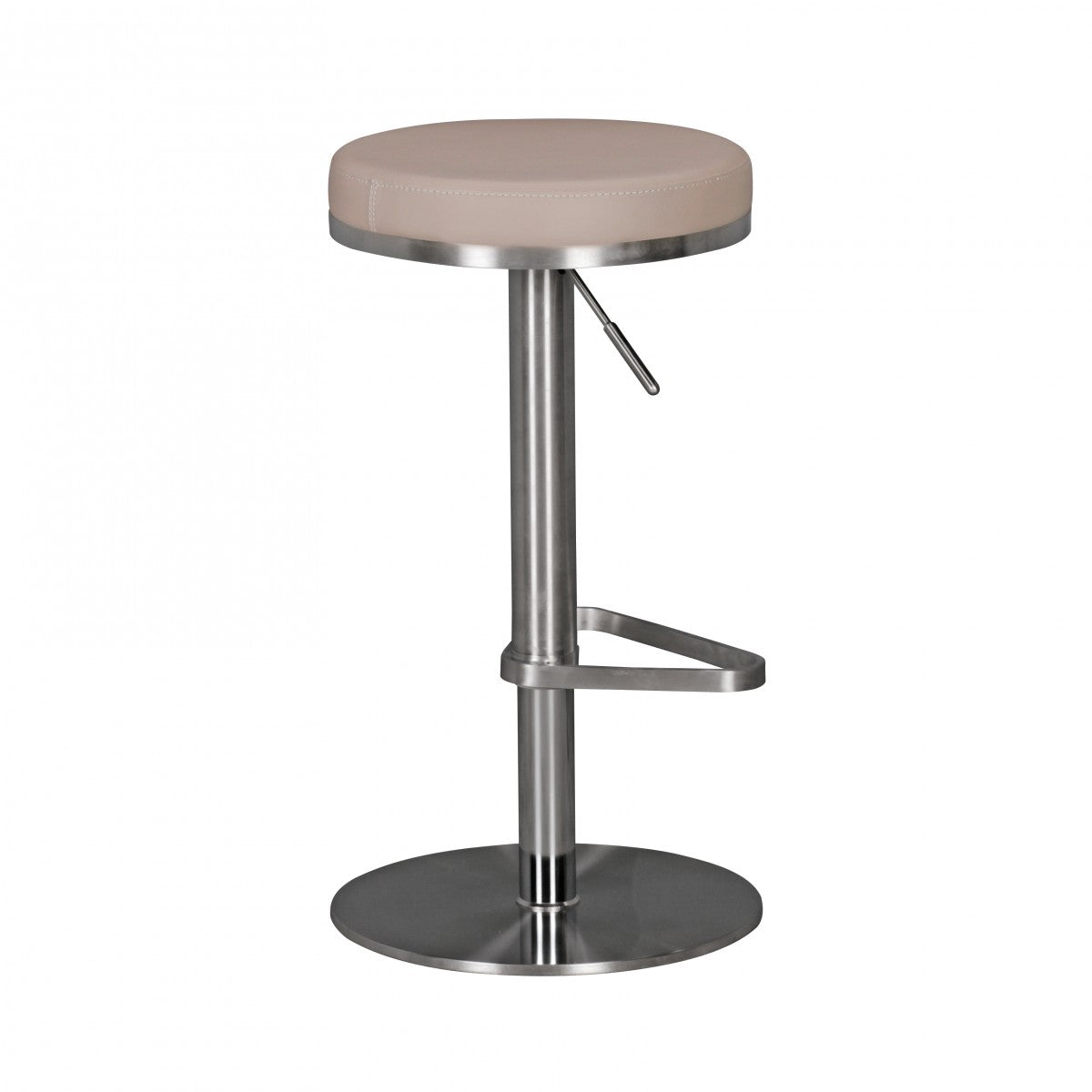 Barhocker WL1.942 Taube Edelstahl hoehenverstellbare Sitzhoehe 57   82 cm Barstuhl Modern 360° Drehbar Tresenhocker mit Standfuss Design Bistrohocker Hoch Tresenstuhl Sitz Gepolstert