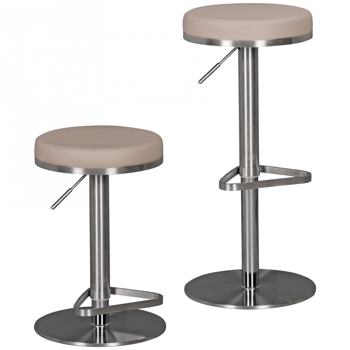 Barhocker WL1.942 Taube Edelstahl hoehenverstellbare Sitzhoehe 57   82 cm Barstuhl Modern 360° Drehbar Tresenhocker mit Standfuss Design Bistrohocker Hoch Tresenstuhl Sitz Gepolstert