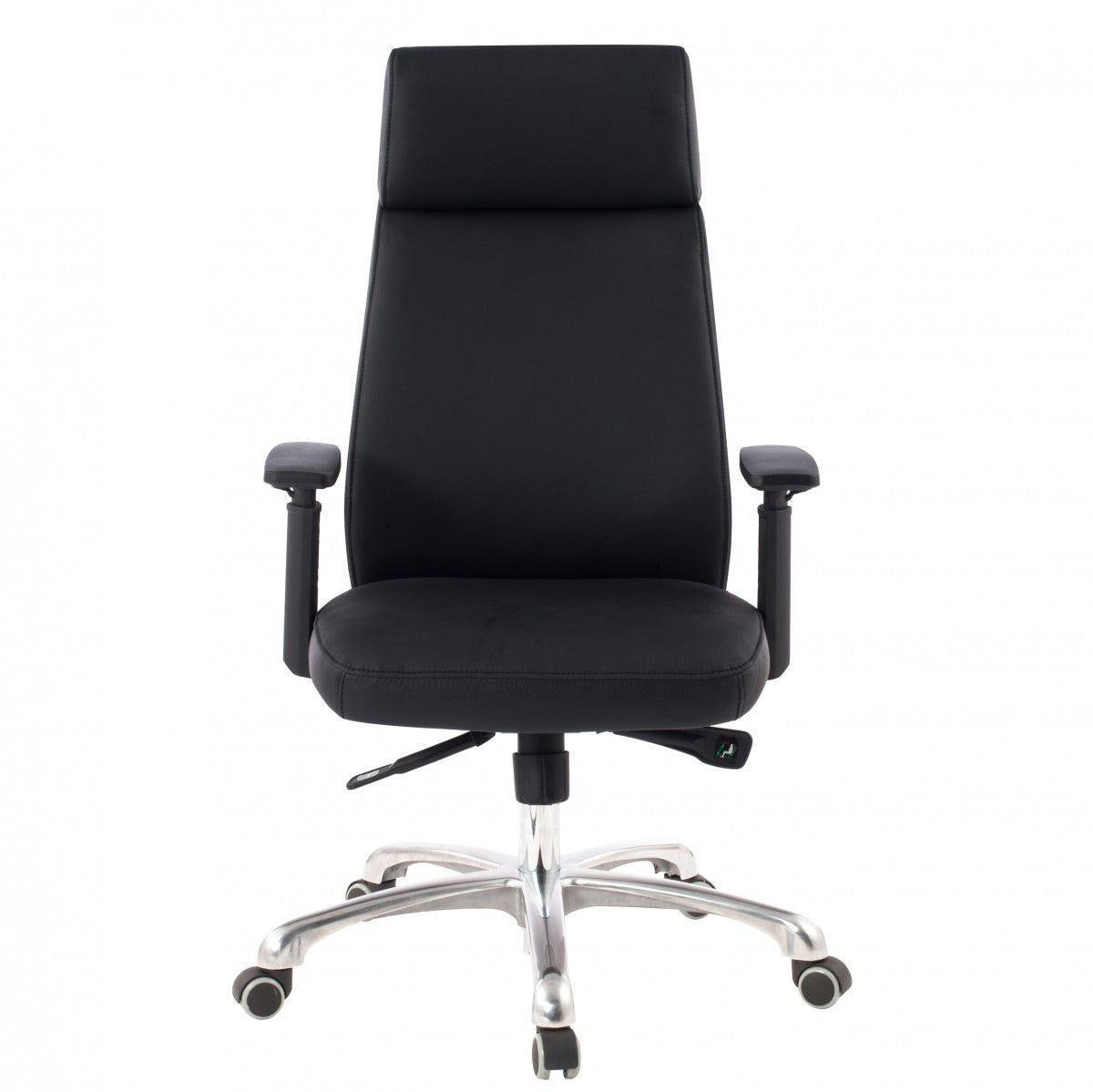 Buerostuhl PORTO Echt Leder Schwarz ergonomisch mit Kopfstuetze Design Chefsessel Schreibtischstuhl ergonomisch mit Wippfunktion Drehstuhl mit Armlehnen  mal   mal L 120 kg