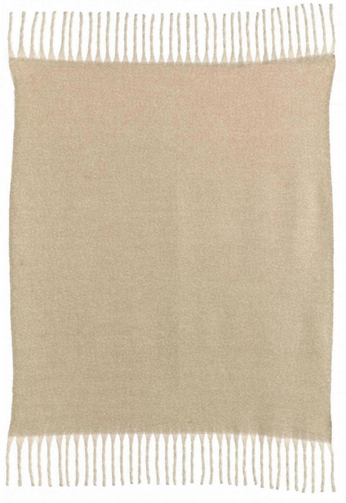 Recycelte einfarbige Decke Isabel Naturel 130 X 160