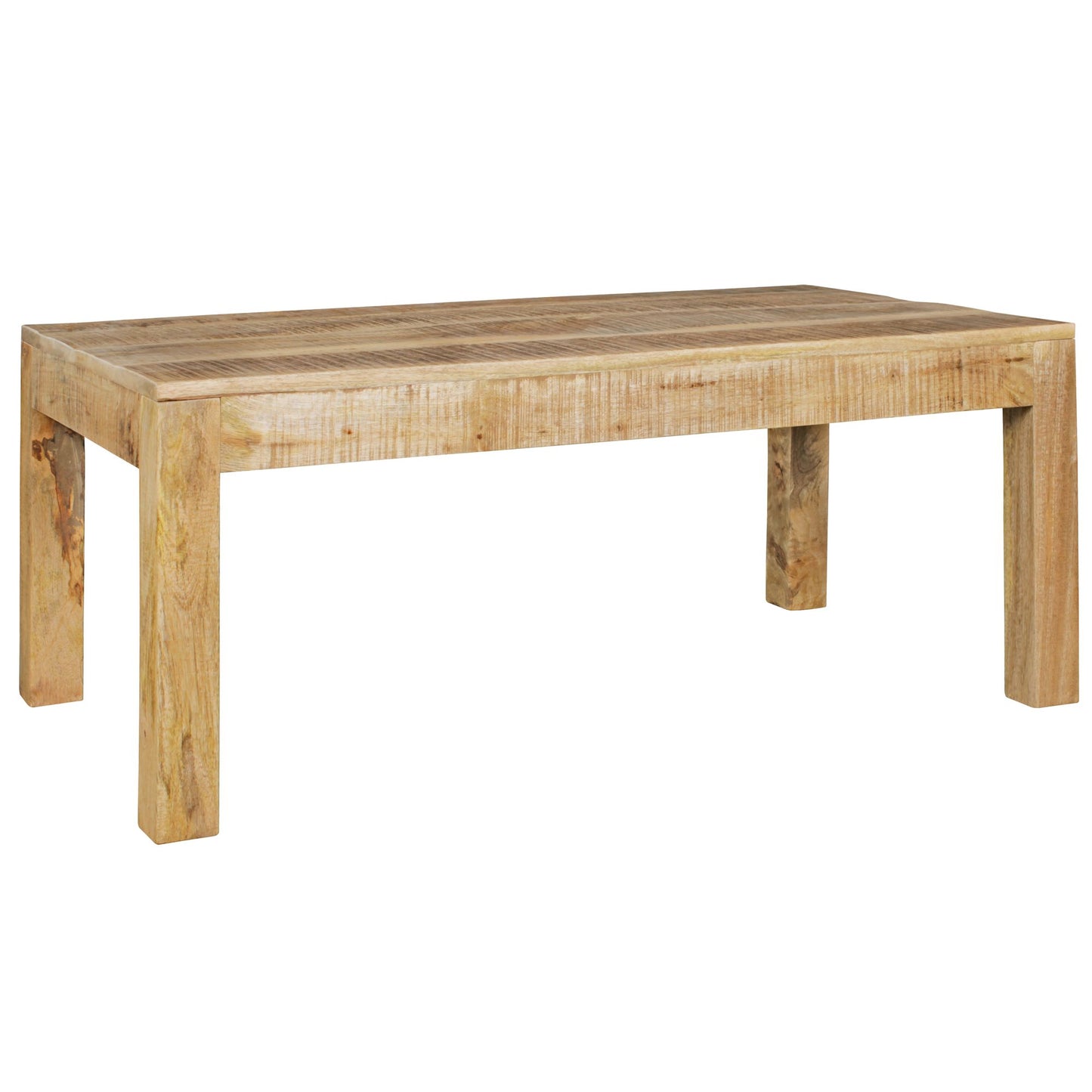 Couchtisch 110 mal 60 mal 47 cm Massiv Holz Mango Natur Landhaus Stil Wohnzimmertisch Rustikal Kaffeetisch Massivholztisch Wohnzimmer