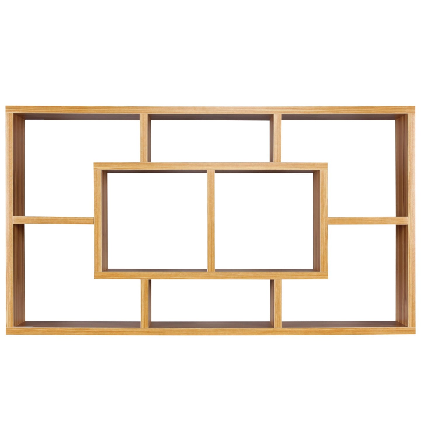 Wandregal PAOLA buche 85 mal 47 5 mal 16 cm MDF Holz Haengeregal modern Design Wandboard freischwebend Holzregal offen zum Haengen