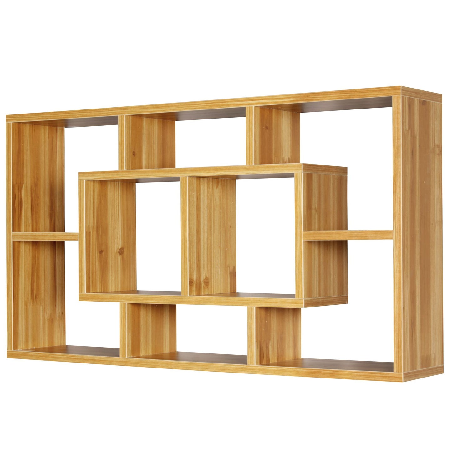 Wandregal PAOLA buche 85 mal 47 5 mal 16 cm MDF Holz Haengeregal modern Design Wandboard freischwebend Holzregal offen zum Haengen