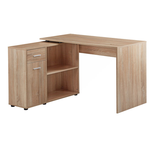 Design Eckschreibtisch mit Regal Sonoma 120 mal 75 5 mal 106 5 cm Moderner Buero Schreibtisch Computer Tisch Arbeitszimmer Winkelschreibtisch Home Office