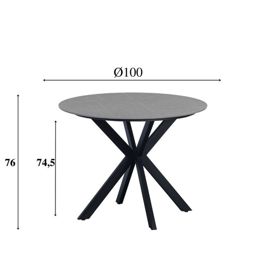 Eettafel Guus 100 grijs