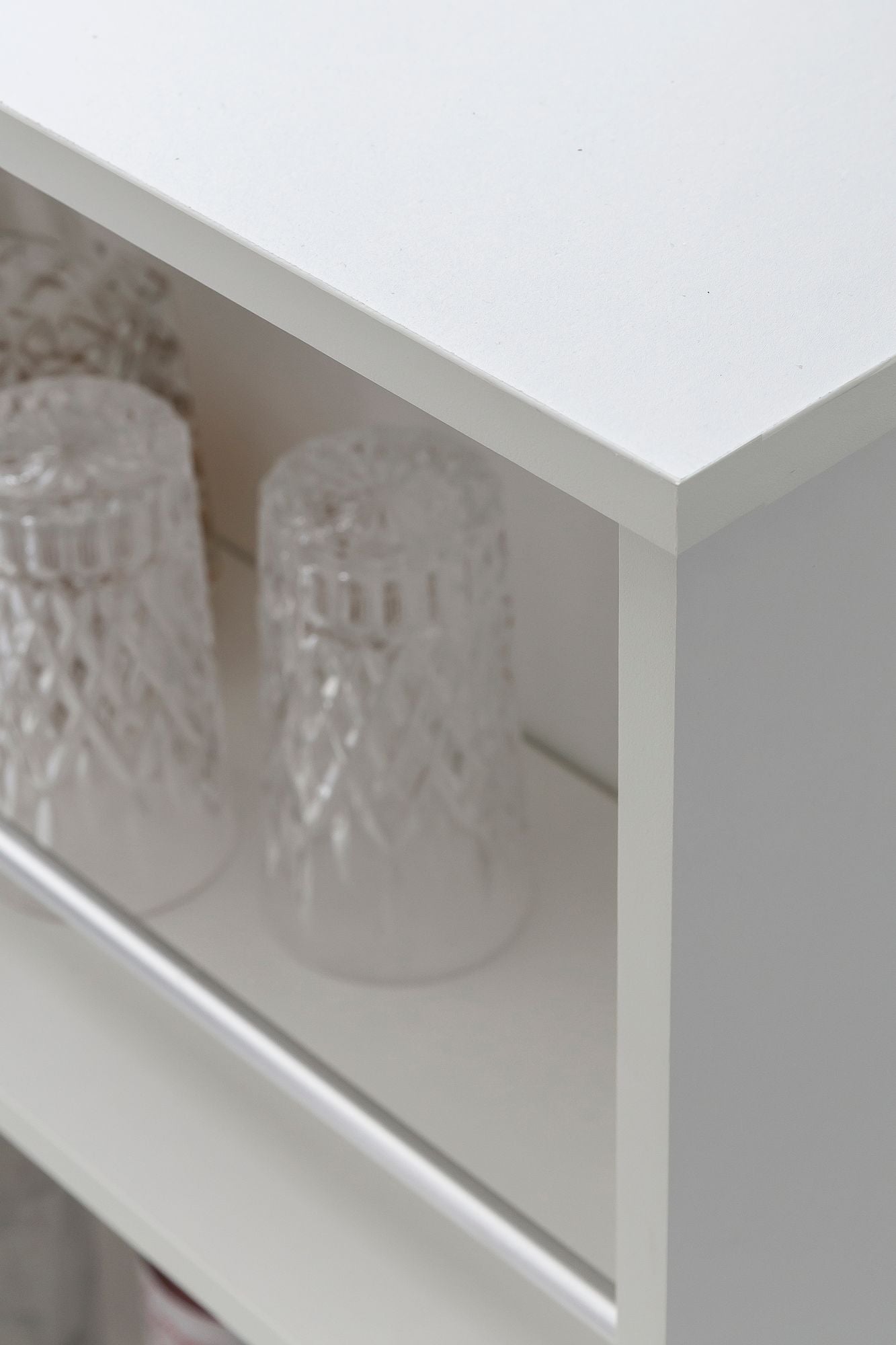 Bartisch WL5.732 Weiss 120 mal 107 5 mal 60 cm Stehtisch Holz Kuechenbartisch Bartresen mit integriertem Regal Bar Bistrotisch Kueche Rechteckig Party Theke Holztisch Wand Tisch Minibar