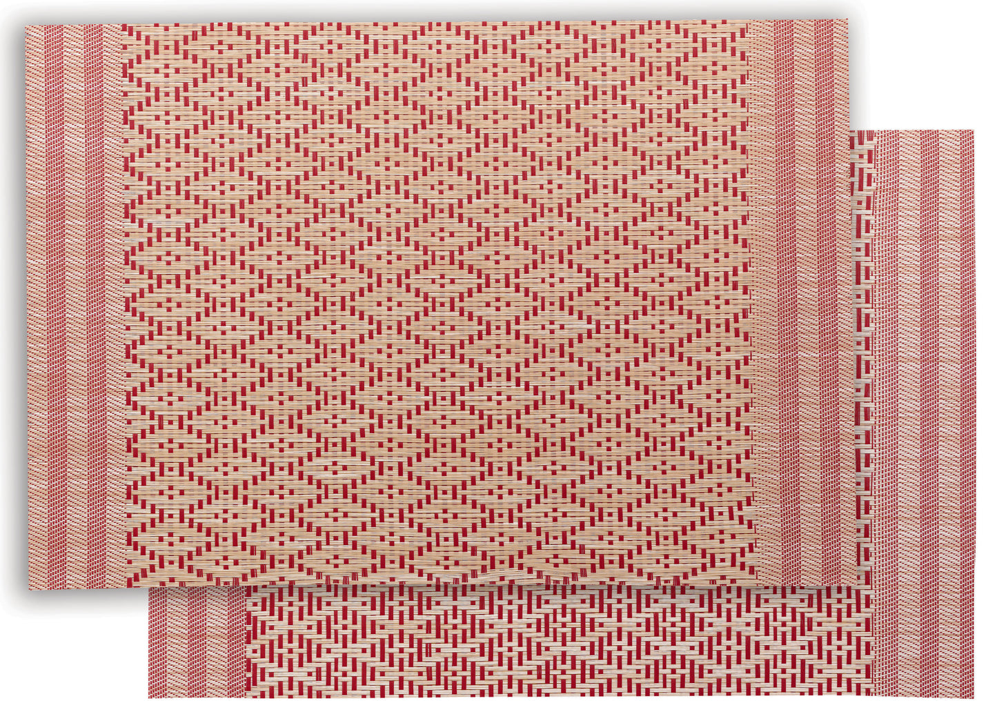 Kadra Tischset Naturel Rouge 33 X 45