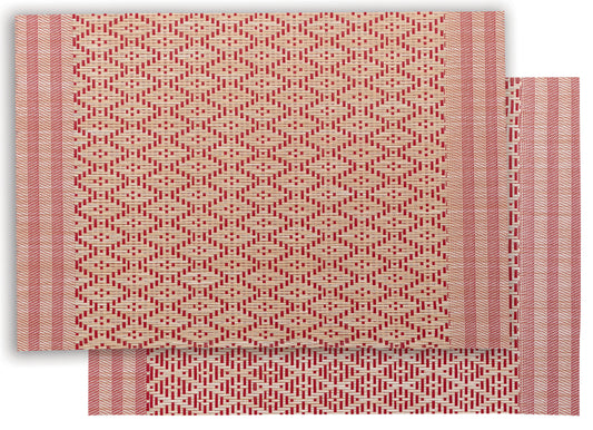 Kadra Tischset Naturel Rouge 33 X 45
