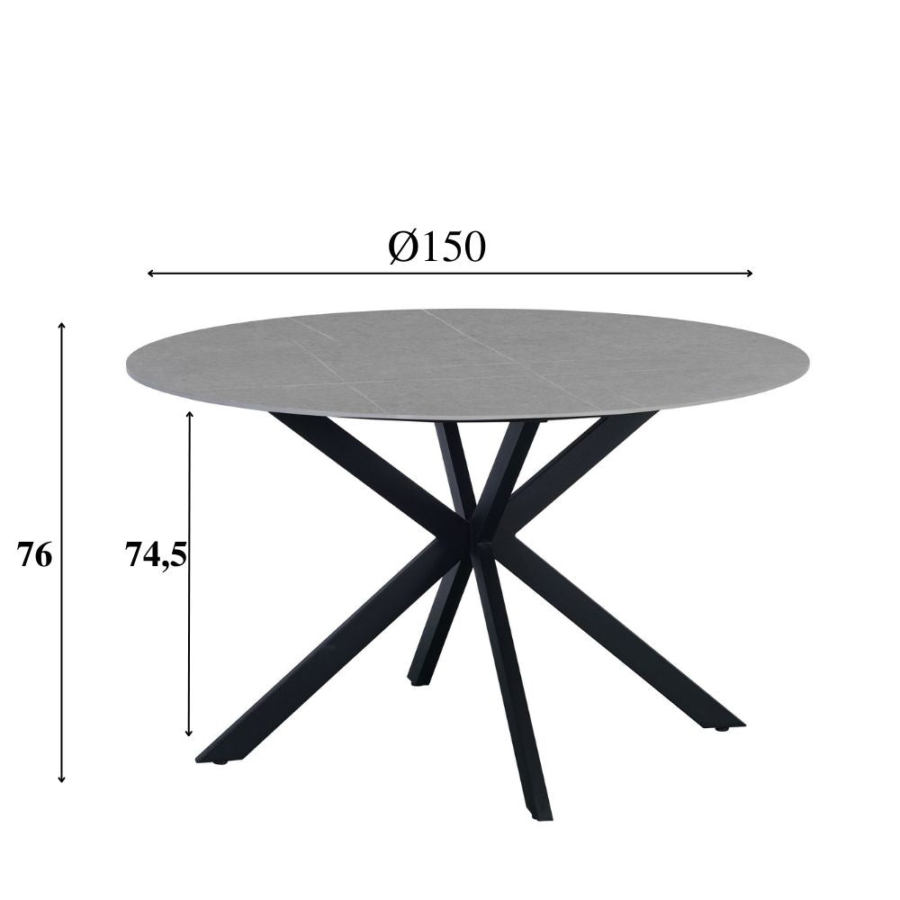 Eettafel Guus 150 grijs
