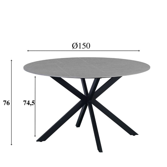 Eettafel Guus 150 grijs