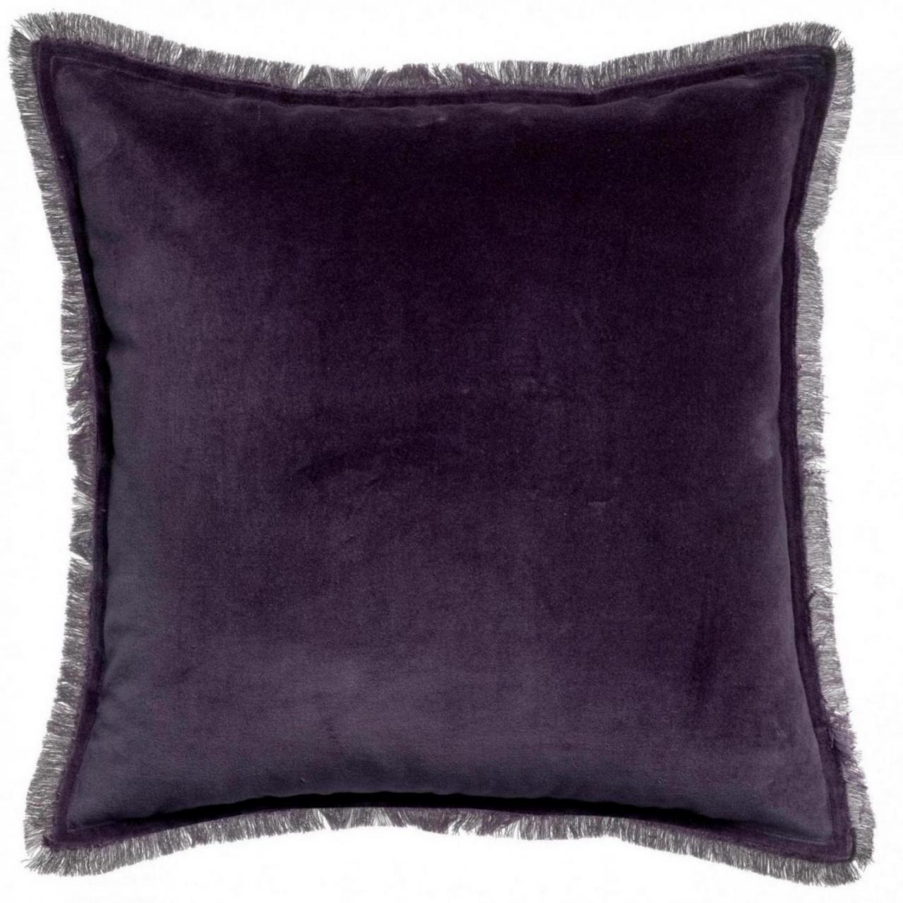 Einfarbiges Kissen Fara Raisin 45 X 45