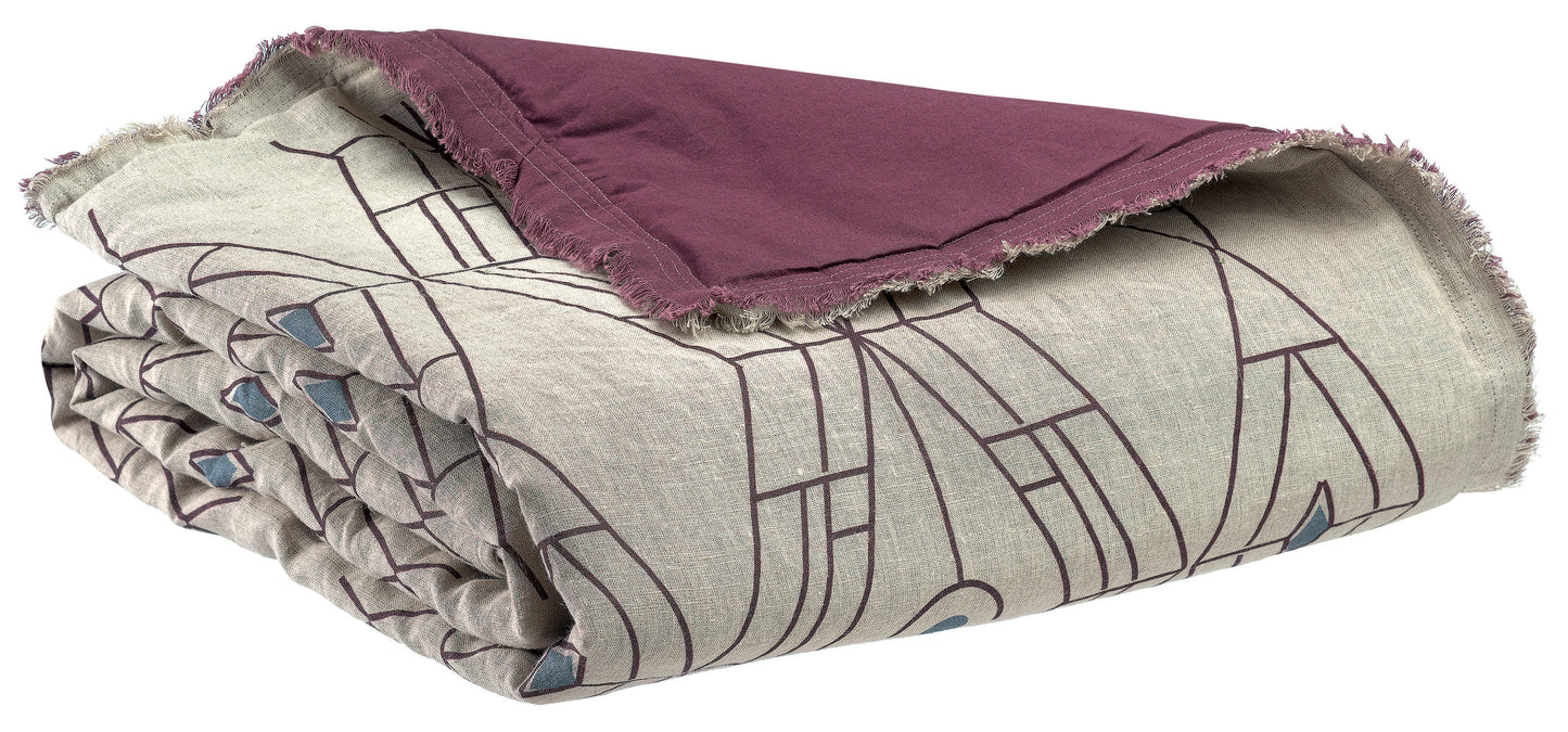 Zeff Tess Bettdecke Bordeaux 80 X 180