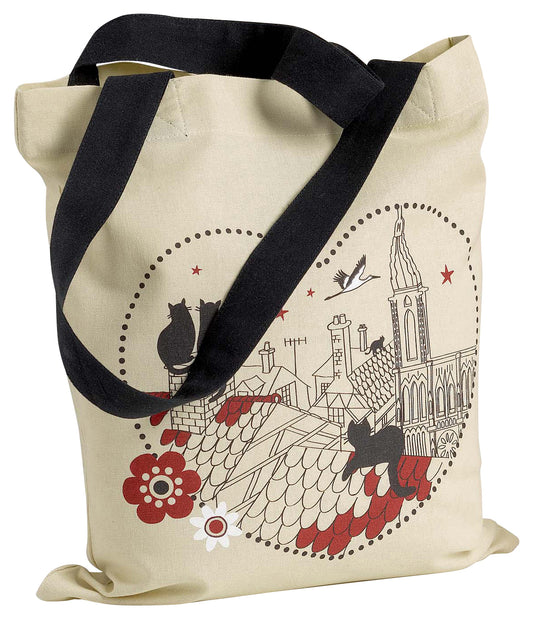 Tasche Chats Coeur Beige 40 X 35