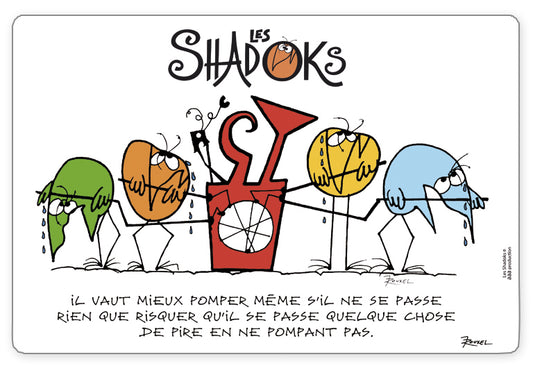 Tischset Shadoks Il vaut mieux pomper Assortis 30 X 45