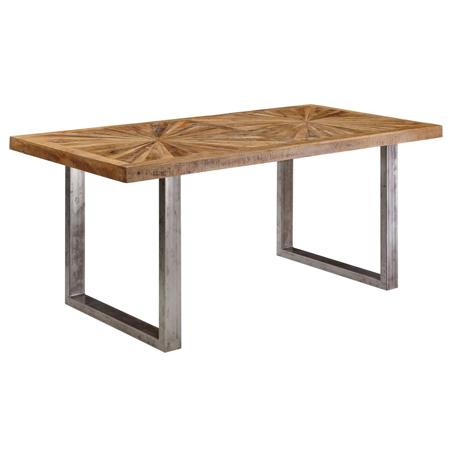 Esstisch Mango Massivholz Esszimmertisch 180 mal 76 5  mal 90 cm Kuechentisch Loft Natur Holztisch Massiv mit Metallgestell Industrial Tisch