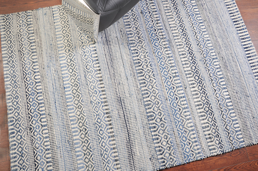 Teppich Sarah Ivoire Bleu 160 X 230