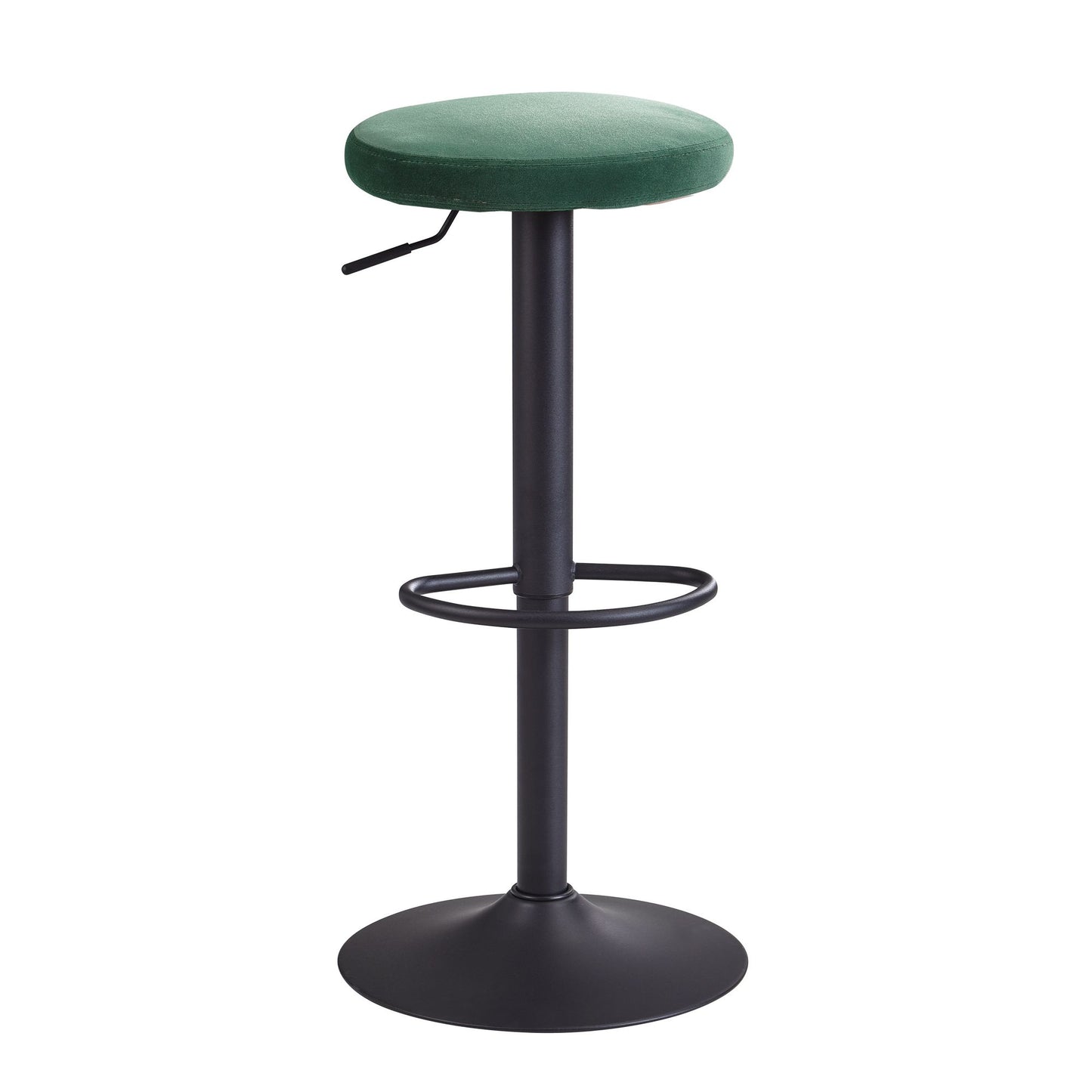 Barhocker Samt Gruen Hocker ohne Lehne 58 79 cm Kuechenhocker Stoff Metall 100kg Design Barstuhl Tresenhocker Drehbar Bistrohocker
