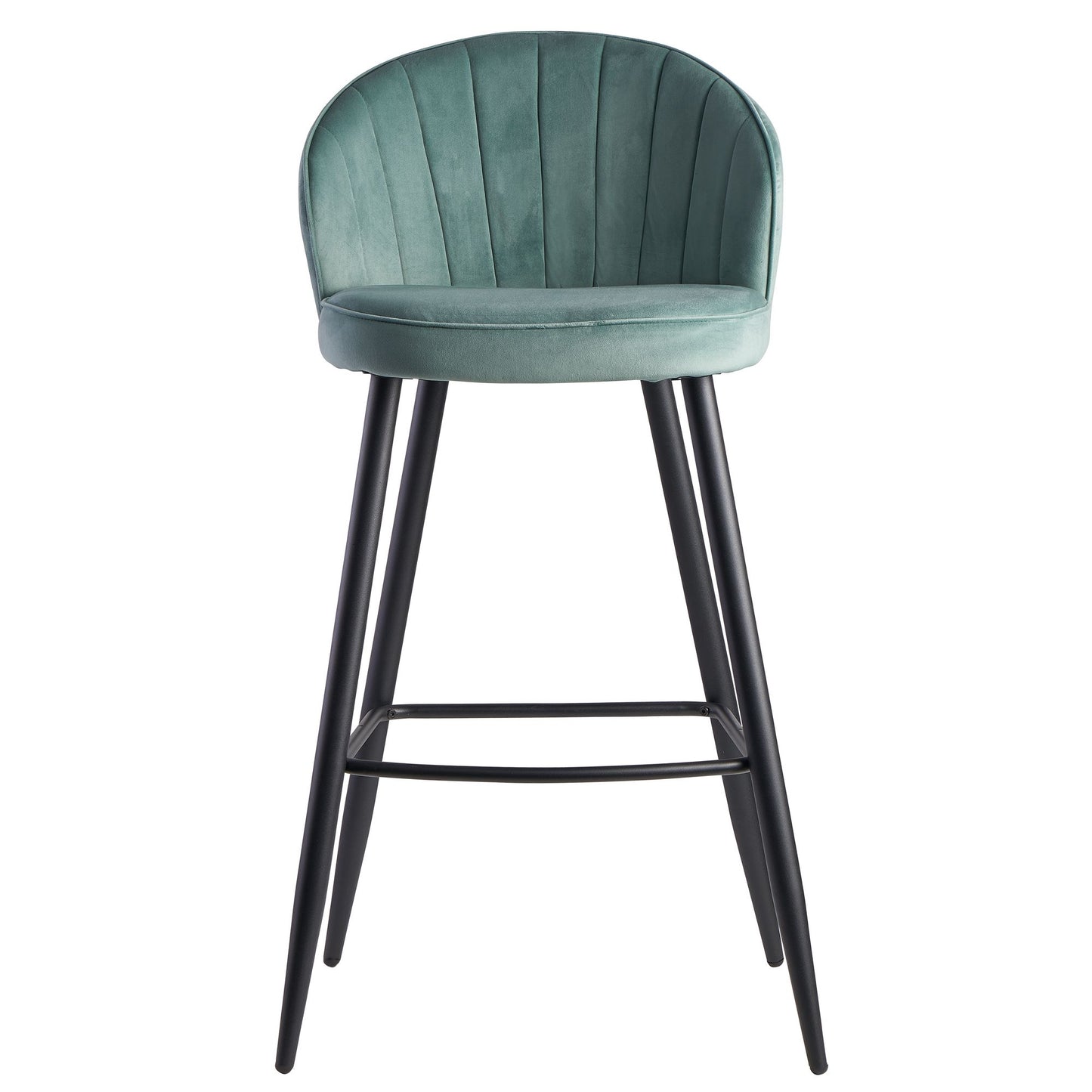 Barhocker Samt Hellgruen Hocker mit Lehne 56 mal 102 5 mal 52 5 cm Kuechenhocker Skandinavisch Stoff Metall 110 kg Design Barstuhl Tresenhocker Bistrohocker Gepolstert