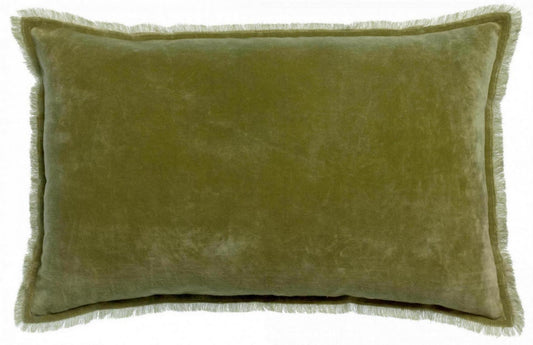 Einfarbiges Kissen Fara Olive 40 X 65