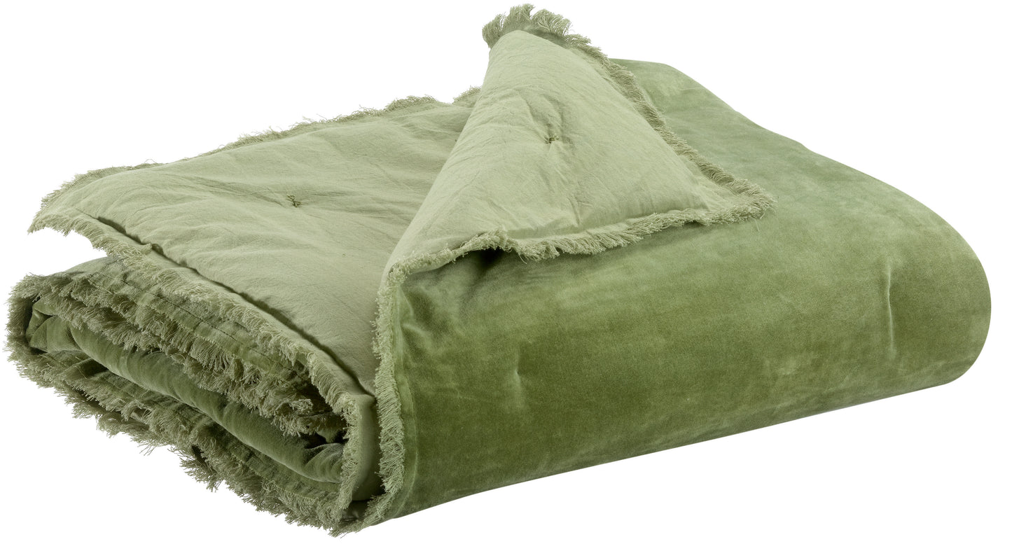 Einfarbige Decke Fara Olive 135 X 200