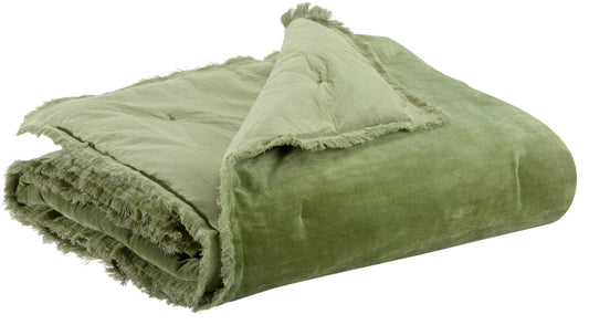 Einfarbige Decke Fara Olive 135 X 200