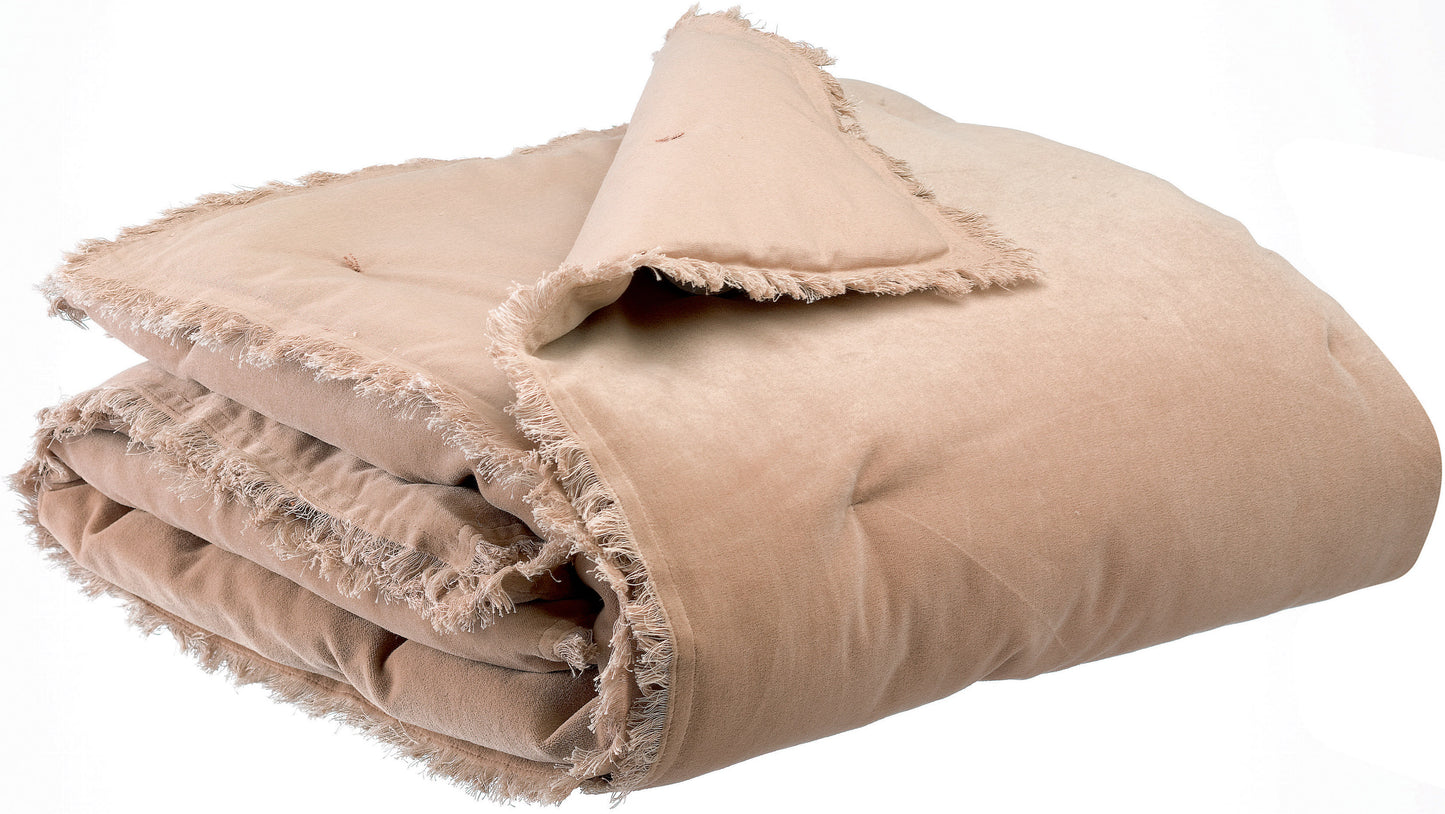 Einfarbiger ueberwurf Fara Taupe 260 X 260