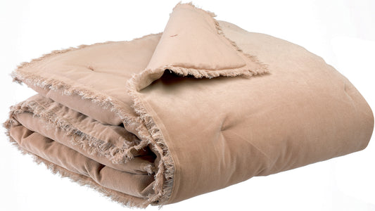 Einfarbiger ueberwurf Fara Taupe 260 X 260