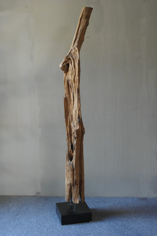 Treibholzskulptur stabile Bodenplatte Bodenplatte 31x21x85 cm