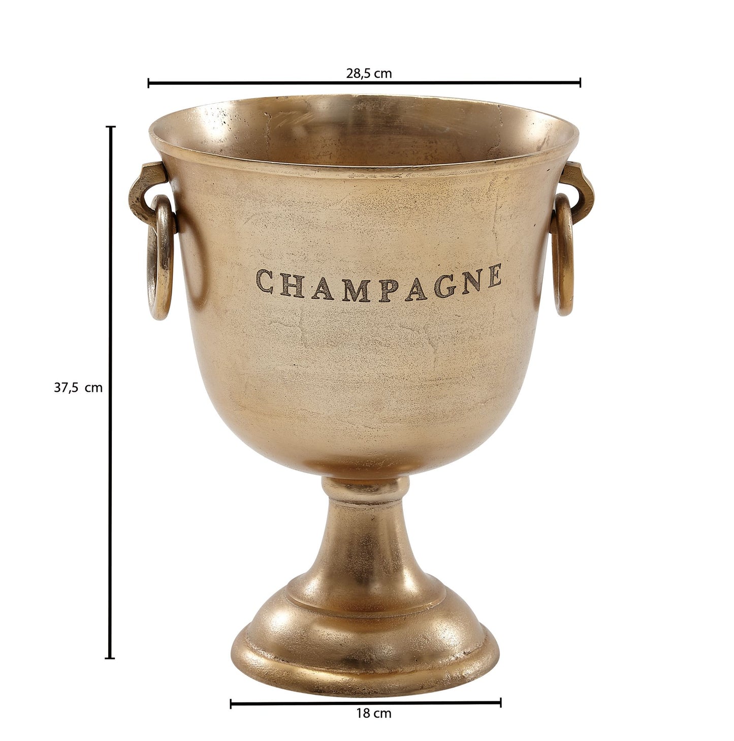 Champagnerkuehler Gold 28 5 mal 37 5 mal 28 5 cm Aluminium Massiv Sektkuehler Gross Flaschenkuehler Getraenkekuehler Tisch Kuehler fuer Champagner   Wein   Sekt