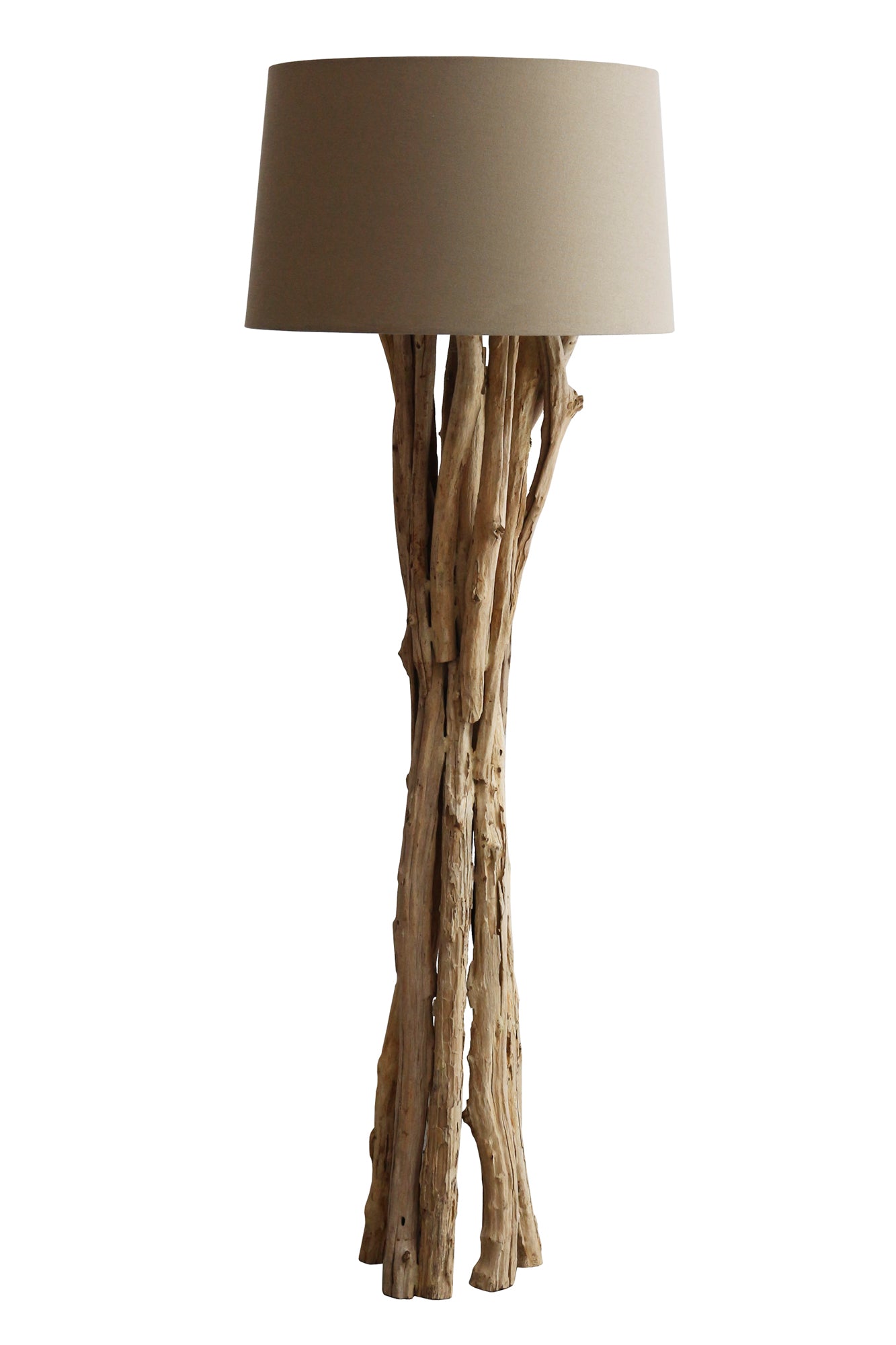 Stehleuchte Treibholz Weiß 145 cm