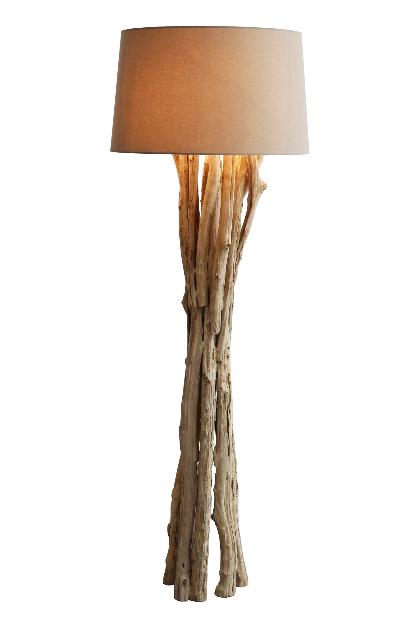 Stehleuchte Treibholz Weiß 145 cm